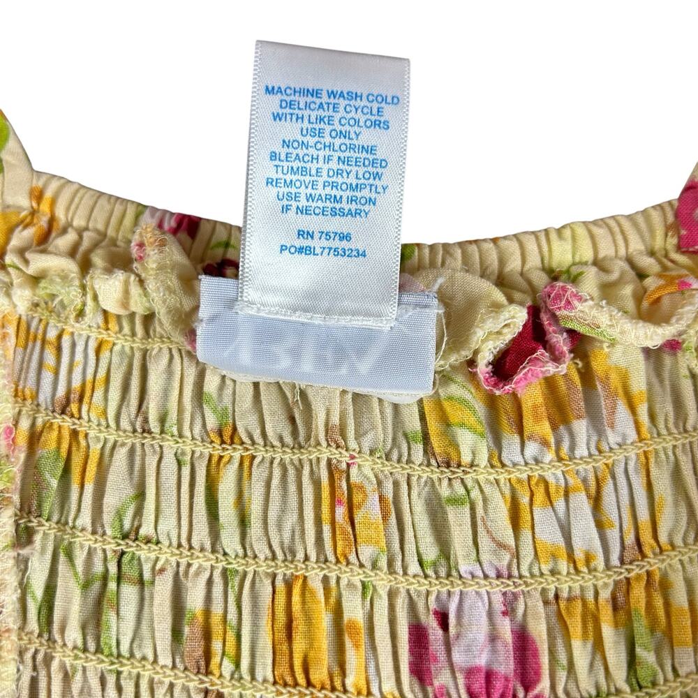 BFA Classics Floral Maxi Dress Sze S Yellow Pink Button Front Rayon 90s Sundress - Picture 10 of 10